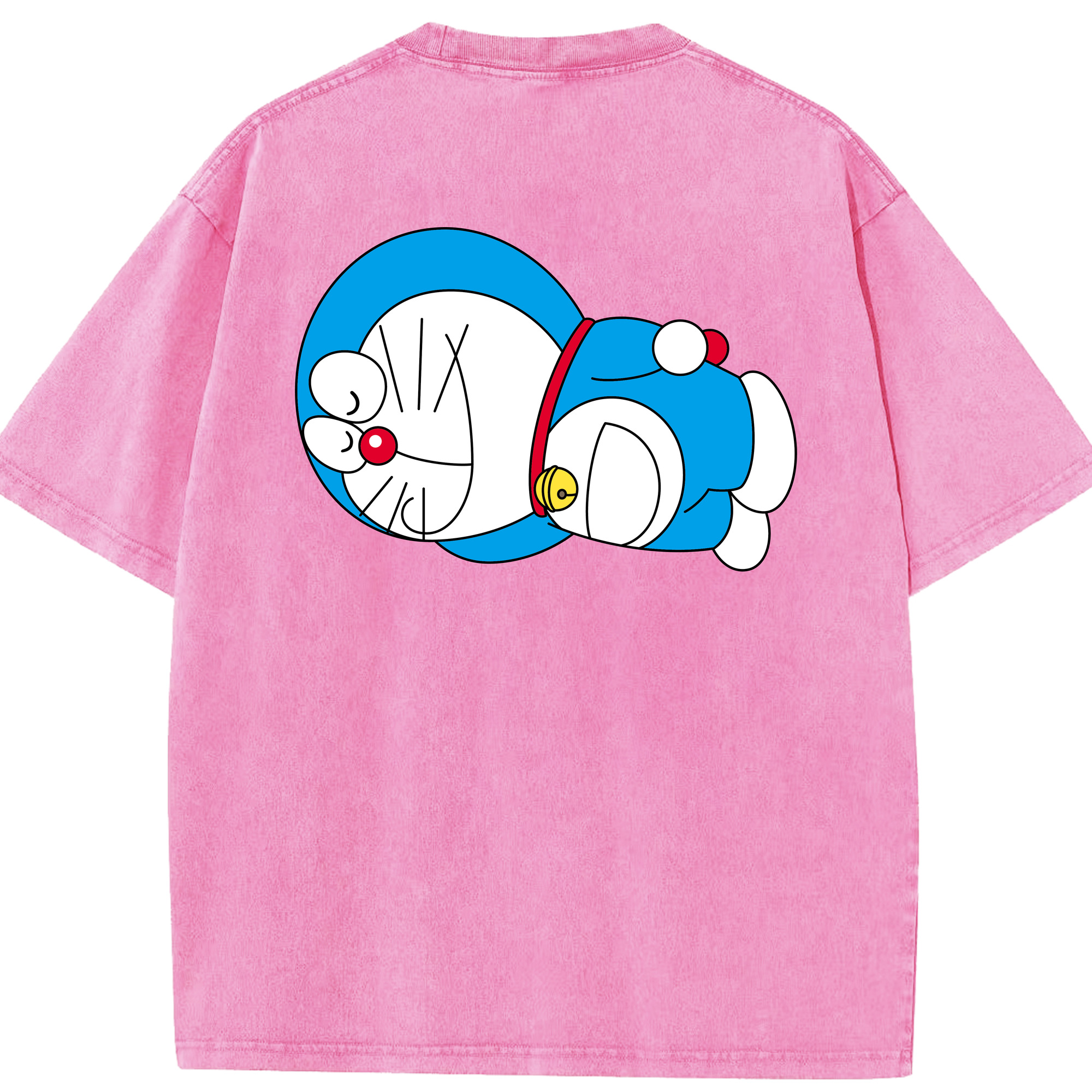 （画像用） ドラえもん Doraemon 綿100% ヴィンテージ風 半袖Tシャツ（背面プリント）